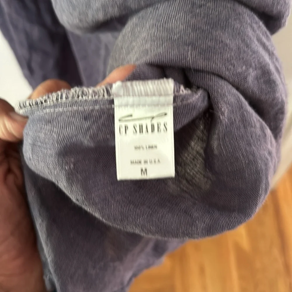 CP Shades linen Bree dress over dye chambray medium like new - Picture 7 of 8
